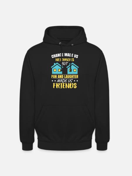Het toeval maakte ons buren - Uniseks hoodie - zwart
