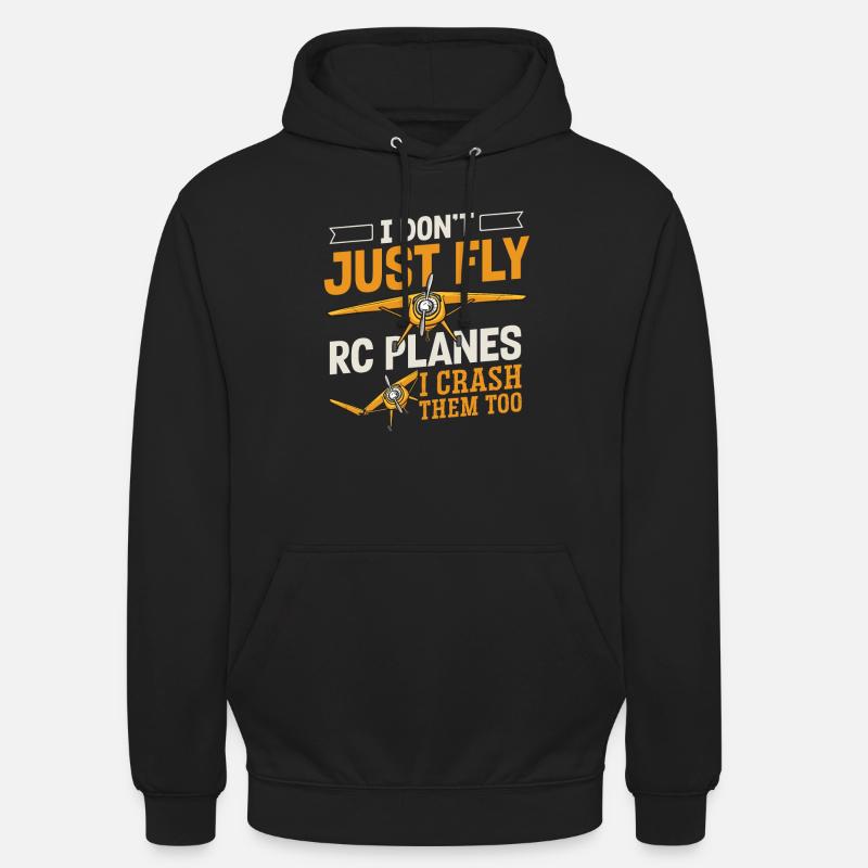 Remote Controlled Airplane Model Airplane - Unisex Hoodie - black