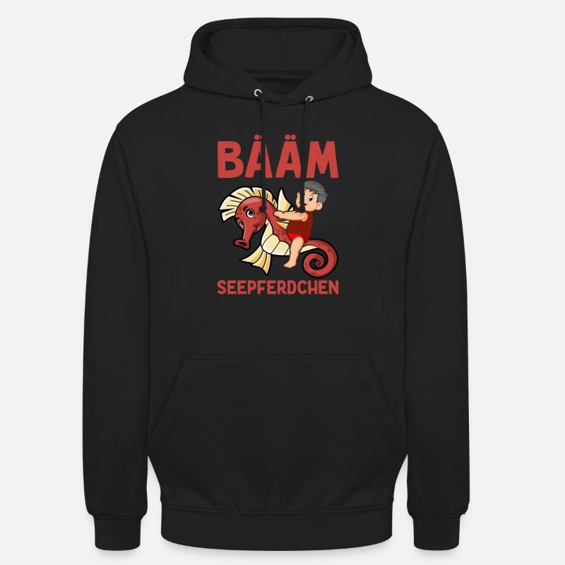 BÄÄM Seepferdchen Frühschwimmer - Unisex Hoodie - Schwarz