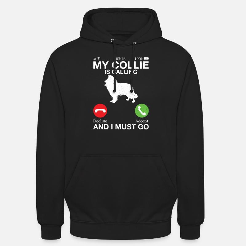 Cadeaux Collie - Sweat-shirt à capuche unisexe - noir