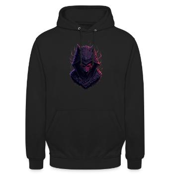 Evil Wolf - Unisex Hoodie - Schwarz - Vorne - Alina (178cm) & Michal (187cm)