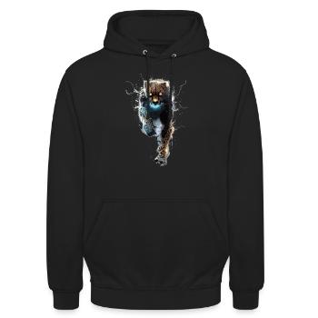 Kiroi - Unisex Hoodie - Schwarz - Vorne - Alina (178cm) & Michal (187cm)