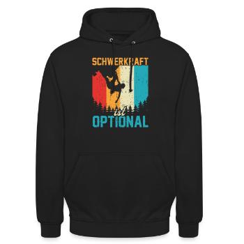 Bouldern Kletterhallen Klettern Humor Boulderer - Unisex Hoodie - Schwarz - Vorne - Alina (178cm) & Michal (187cm)