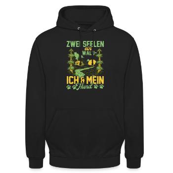 Forstwirtschaft Waldliebhaber Baum Wald Outdoor - Unisex Hoodie - Schwarz - Vorne - Alina (178cm) & Michal (187cm)