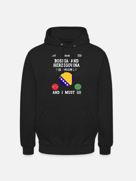 Bosnia-Hercegovinas flagg Bosnia - Unisex-hettegenser - svart