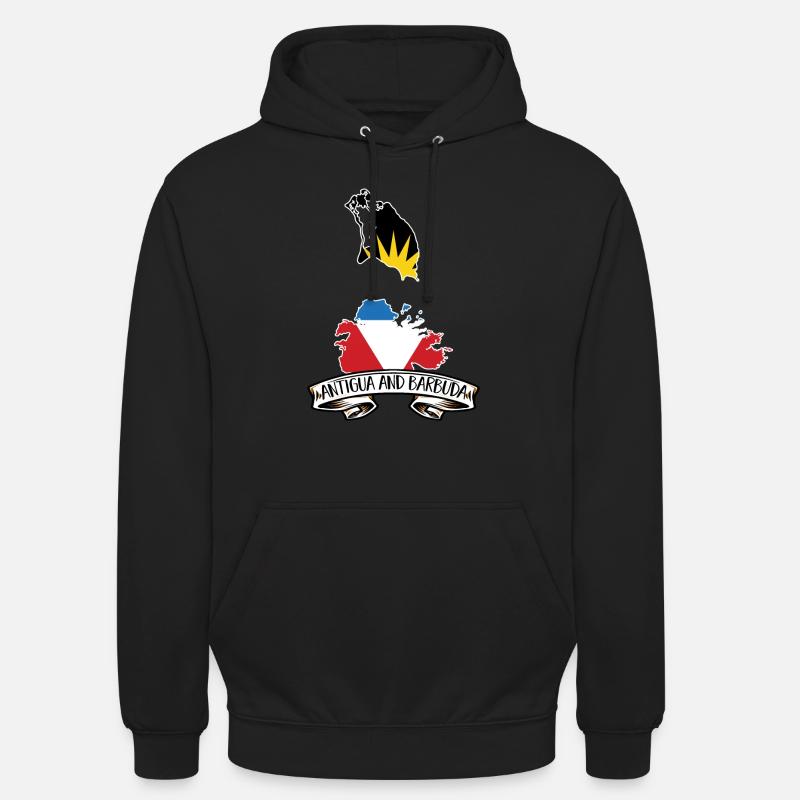 Drapeau d’Antigua-et-Barbuda - Sweat-shirt à capuche unisexe - noir