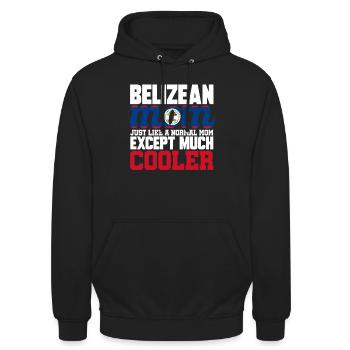 Belize Flagge Belizer - Unisex Hoodie - Schwarz - Vorne - Alina (178cm) & Michal (187cm)