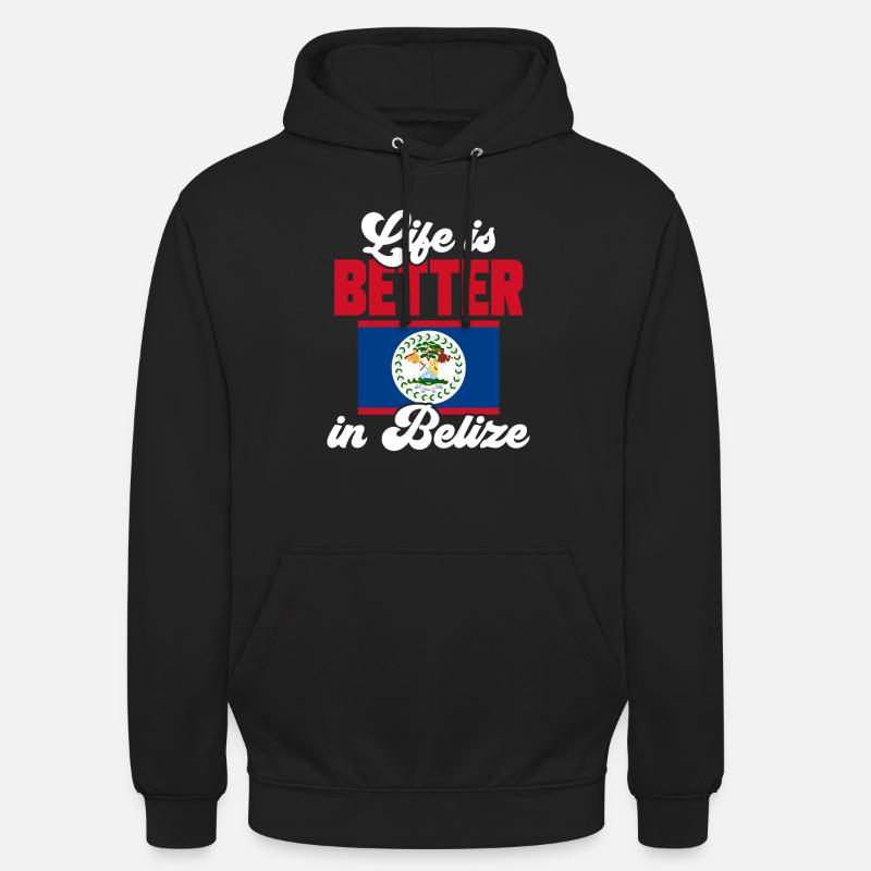 Belize Flag Belizean - Unisex Hoodie - black
