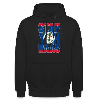 Belize Flagge Belizer - Unisex Hoodie - Schwarz - Vorne - Alina (178cm) & Michal (187cm)