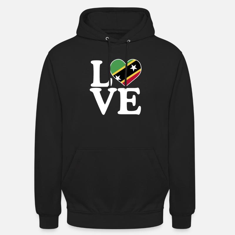 Drapeau de Saint-Kitts-et-Nevis - Sweat-shirt à capuche unisexe - noir