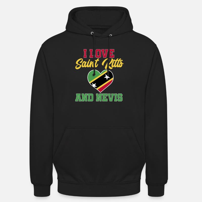 Drapeau de Saint-Kitts-et-Nevis - Sweat-shirt à capuche unisexe - noir