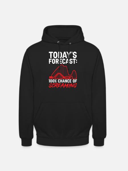 Achterbahn Rollercoaster Freizeitpark - Unisex Hoodie - Schwarz