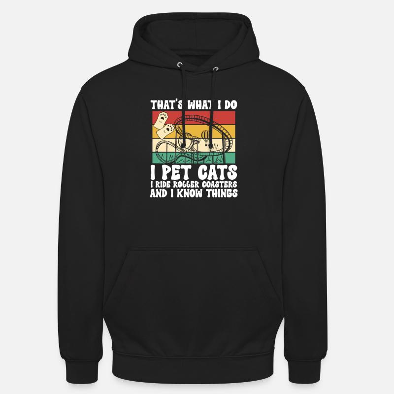 Achterbahn Rollercoaster Freizeitpark - Unisex Hoodie - Schwarz