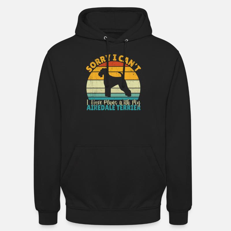 Cadeaux Airedale Terrier - Sweat-shirt à capuche unisexe - noir