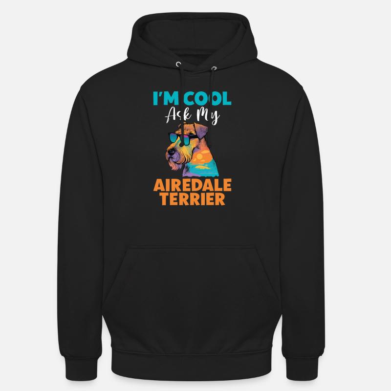 Cadeaux Airedale Terrier - Sweat-shirt à capuche unisexe - noir