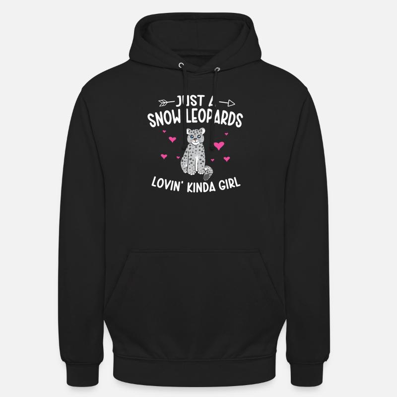 Schneeleopard - Unisex Hoodie - Schwarz