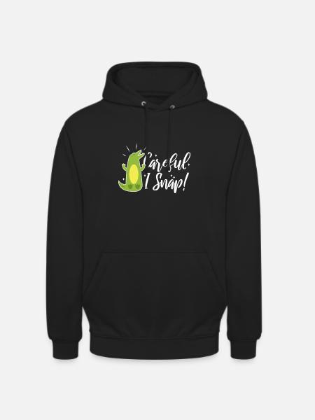 Careful i snap alligator - Unisex Hoodie - black
