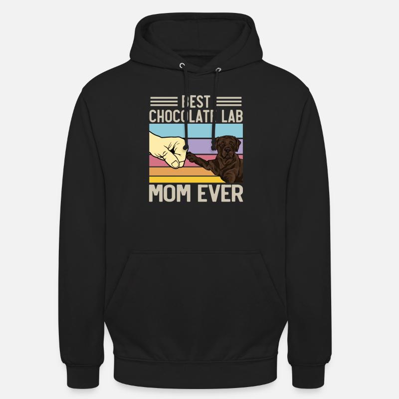 Chien Labrador Retriever chocolat - Sweat-shirt à capuche unisexe - noir