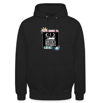 Informatik - C:> Life.exe - Fehler Geschenk - Unisex Hoodie - Schwarz - Vorne - Alina (178cm) & Michal (187cm)