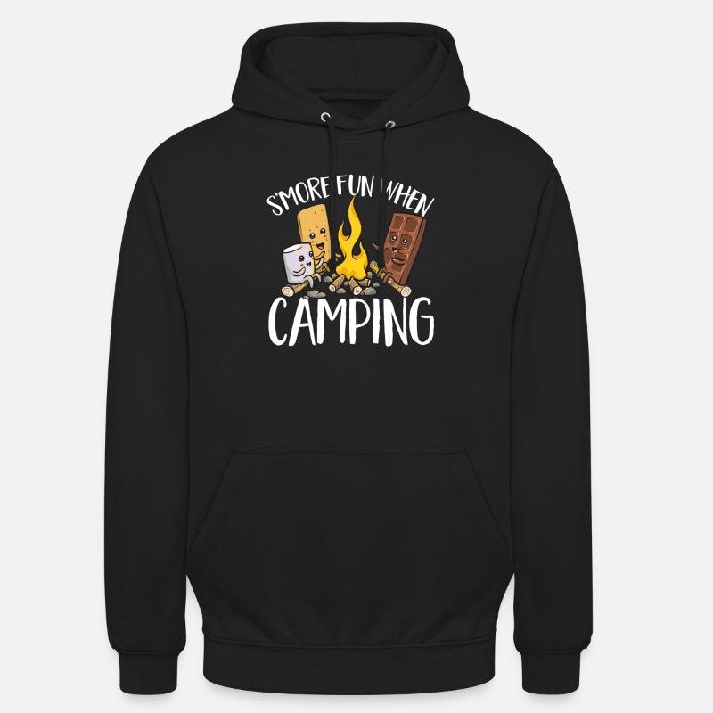 S'more Campfire Marshmallow Camping - Unisex Hoodie - black