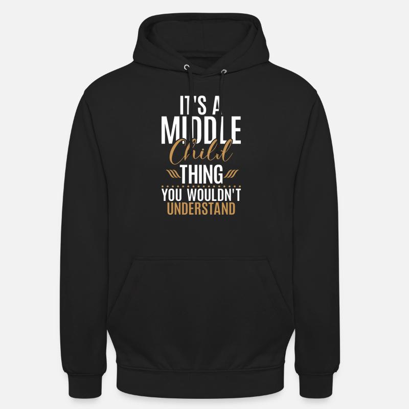Cadeaux d’enfant du milieu - Sweat-shirt à capuche unisexe - noir