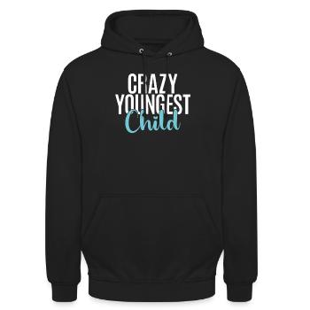 Cadeau enfant le plus jeune - Sweat-shirt à capuche unisexe - noir - Devant - Alina (178cm) & Michal (187cm)