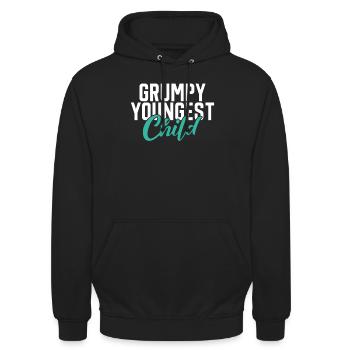 Cadeau enfant le plus jeune - Sweat-shirt à capuche unisexe - noir - Devant - Alina (178cm) & Michal (187cm)