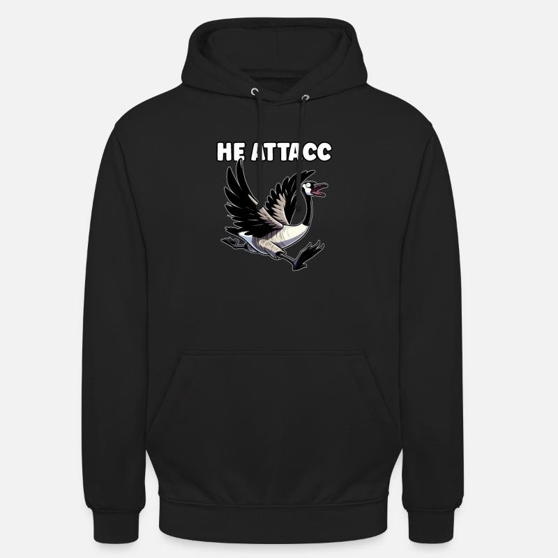 Drôle de mème d’oie canadienne - Sweat-shirt à capuche unisexe - noir
