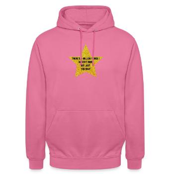Hamilton Gold Star Il y a un million - Sweat-shirt à capuche unisexe - rose - Devant - Alina (178cm) & Michal (187cm)
