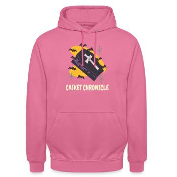 Death Coffin Goth Casket Spooky Halloween Vampires - Unisex Hoodie - pink - Front - Alina (178cm) & Michal (187cm)