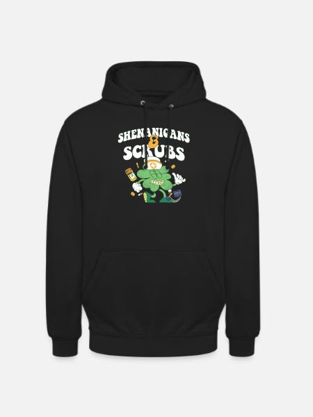 Shenanigans & Scrubs ER Infermiera Medico St. - Felpa con cappuccio unisex - nero
