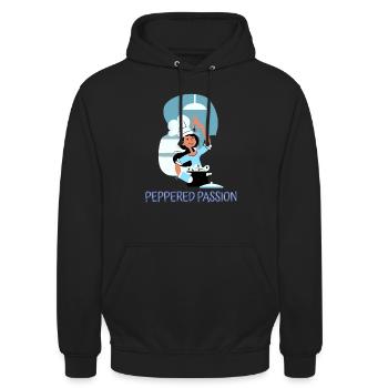 Chef Cook Kitchen Culinary Retro Bake Restaurant - Unisex Hoodie - black - Front - Alina (178cm) & Michal (187cm)