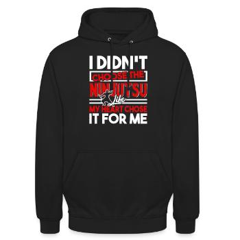 Ninjutsu My Heart Chose Ninjutsu For Me - Unisex Hoodie - black - Front - Alina (178cm) & Michal (187cm)
