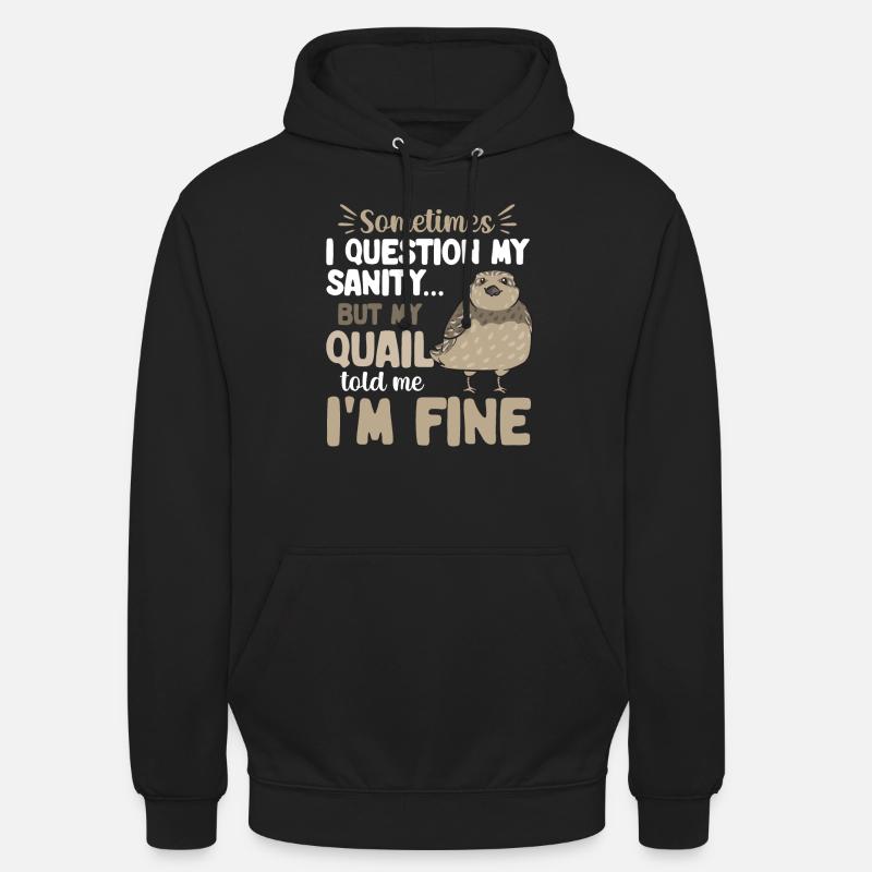 Oiseau de caille - Sweat-shirt à capuche unisexe - noir