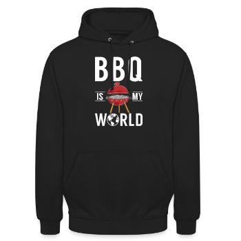Grill Barbecue Grilling - Unisex Hoodie - Schwarz - Vorne - Alina (178cm) & Michal (187cm)