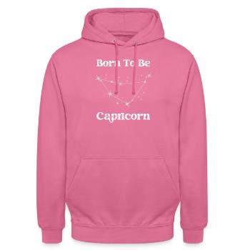 Born To Be Steinbock Sternzeichen Astrologie - Unisex Hoodie - Pink - Vorne - Alina (178cm) & Michal (187cm)