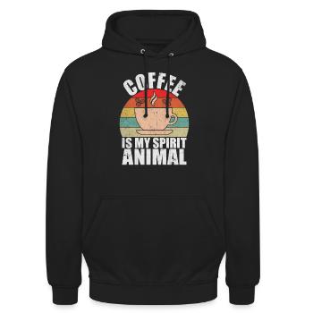 Coffee Gifts - Unisex Hoodie - Schwarz - Vorne - Alina (178cm) & Michal (187cm)