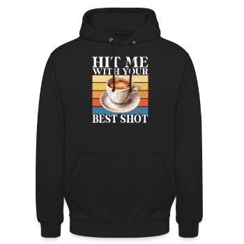 Coffee Gifts - Unisex Hoodie - Schwarz - Vorne - Alina (178cm) & Michal (187cm)