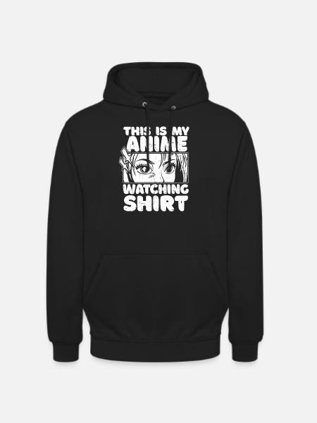 Manga d’anime - Sweat-shirt à capuche unisexe - noir