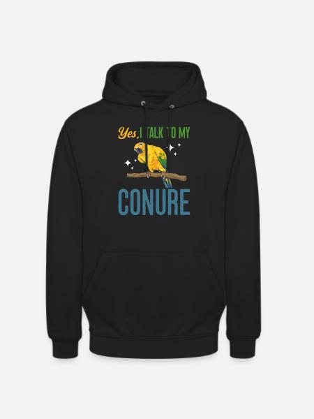 Perruche Perroquet Perruche Oiseau - Sweat-shirt à capuche unisexe - noir
