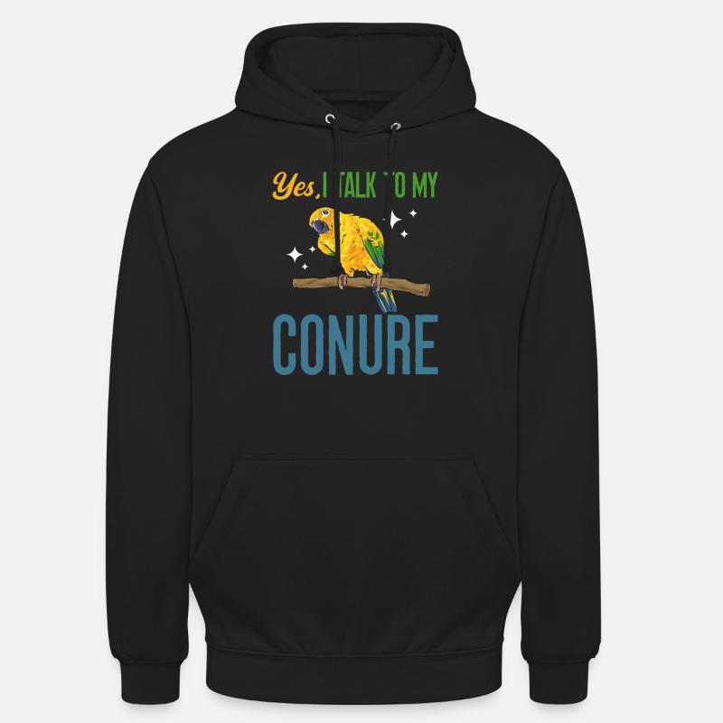 Perruche Perroquet Perruche Oiseau - Sweat-shirt à capuche unisexe - noir