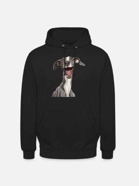 Whippet | Cartoon Artwork - Unisex Hoodie - black