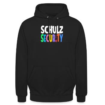Mitglied der Schulz Security Family Group - Unisex Hoodie - Schwarz - Vorne - Alina (178cm) & Michal (187cm)