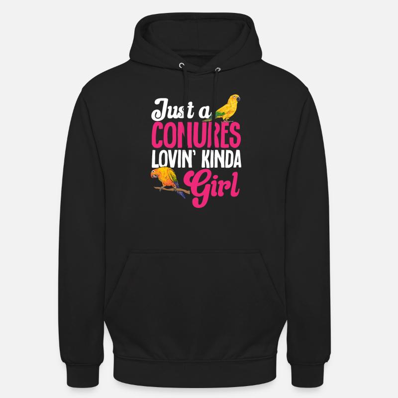 Perruche, Perroquet, Perruche, Oiseau - Sweat-shirt à capuche unisexe - noir