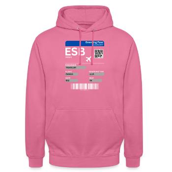 Ankara Bordticket Türkei Urlaub Idee - Unisex Hoodie - Pink - Vorne - Alina (178cm) & Michal (187cm)