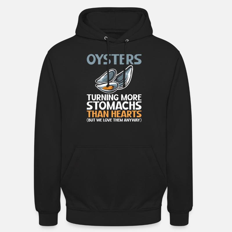 Cadeaux d’huîtres - Sweat-shirt à capuche unisexe - noir