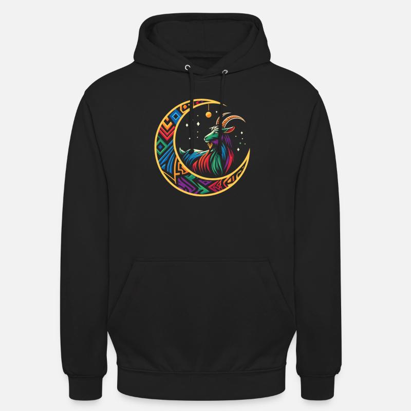 Ziege Stammes Moon - Unisex Hoodie - Schwarz