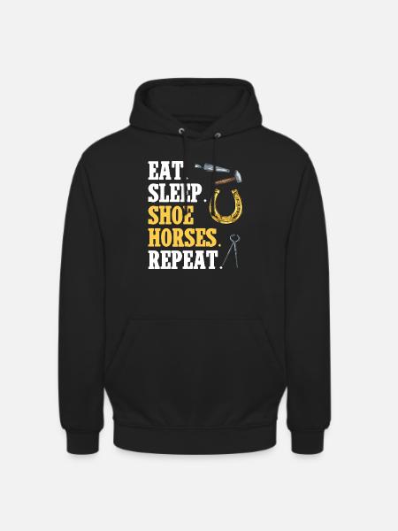 Farrier Horseshoe Horseshoeing - Unisex Hoodie - black