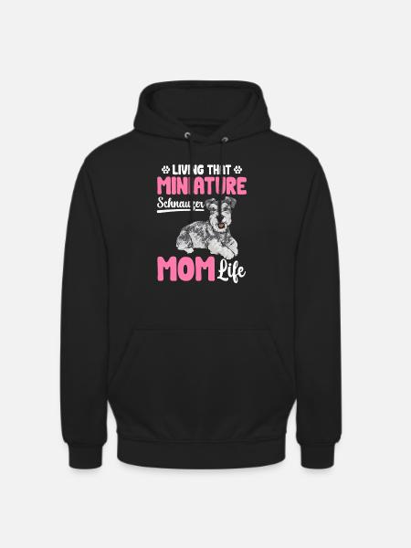 Zwergschnauzer Hund Schnauzer - Unisex Hoodie - Schwarz