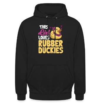 Rubber Duck Rubber Duck - Unisex Hoodie - black - Front - Alina (178cm) & Michal (187cm)